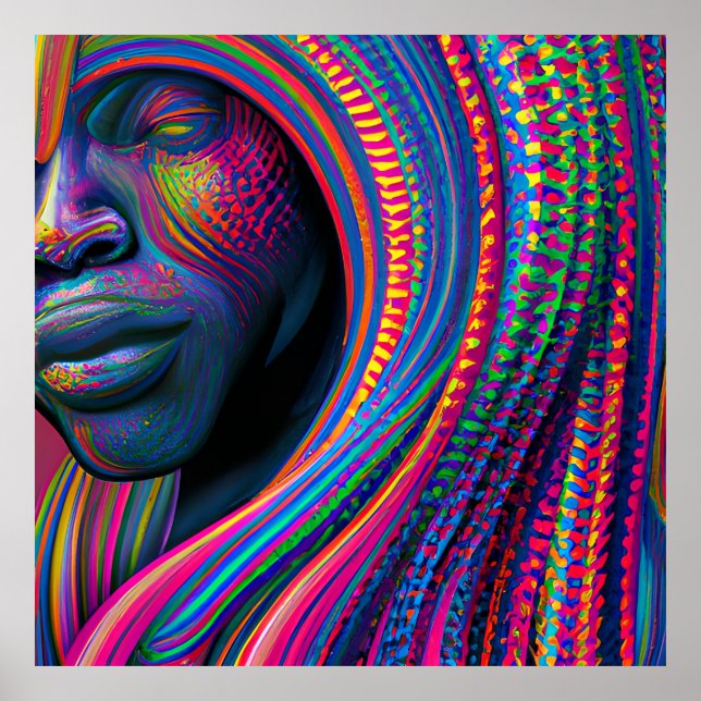 Don't Touch My Hair Black Melanin Afro Queen Crown Poster (Front)