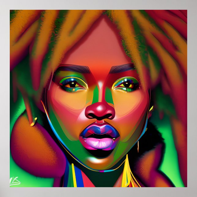 Don't Touch My Hair Black Melanin Afro Queen Crown Poster (Front)