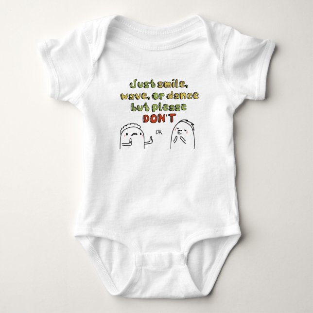 Don't Touch Or Kiss Newborn Baby Bodysuits (Front)