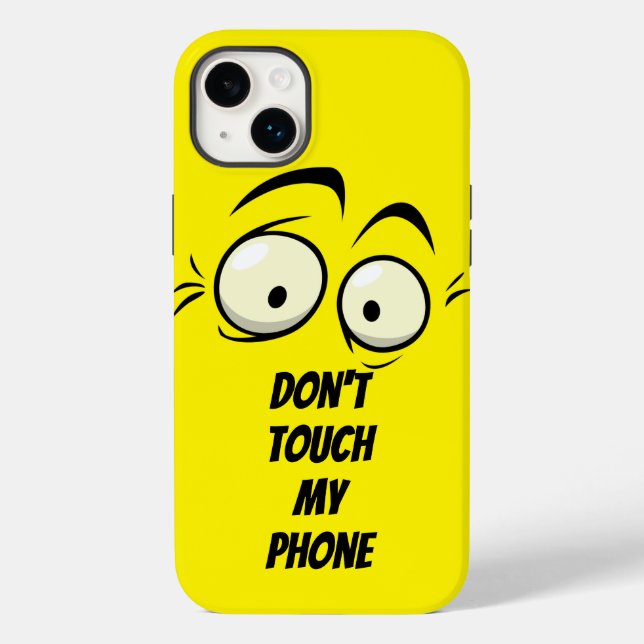 Don't Touch Phone  Yellow iPad Case & Skin (Back)