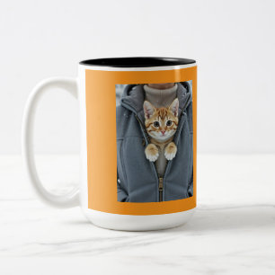 Don't Touch, Purr-fect Cat Mom,  Two-Tone Coffee Mug