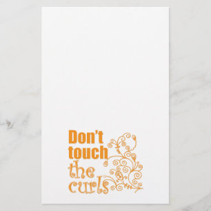 Don't Touch the Curls! Stationery