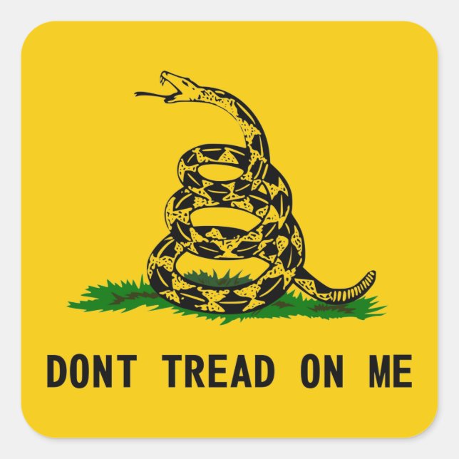 dont tread flag usa symbol snake america history p square sticker (Front)