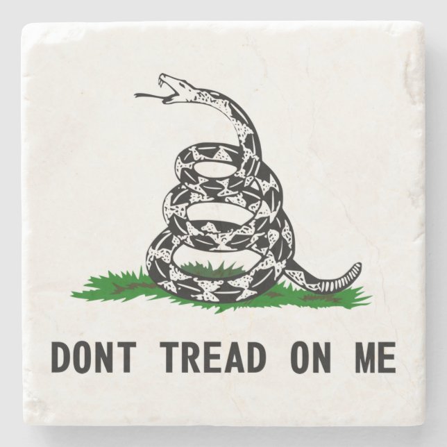 dont tread flag usa symbol snake america history p stone coaster (Front)