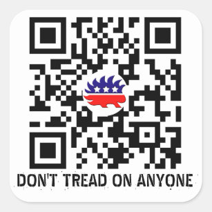 Don't Tread On Anyone Libertarian Party QR Sticker