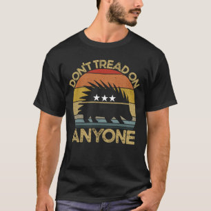 Don't Tread On Anyone Porcupine Retro Libertarian T-Shirt