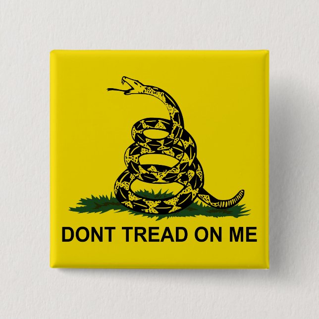 Don't Tread On Me 15 Cm Square Badge (Front)