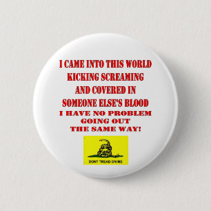 DON'T TREAD ON ME 6 CM ROUND BADGE
