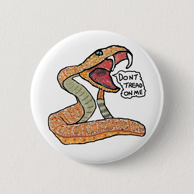 Dont Tread On Me 6 Cm Round Badge (Front)