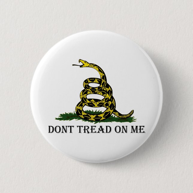 Dont Tread On Me 6 Cm Round Badge (Front)