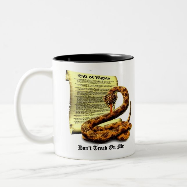 Don't Tread On Me Bill of Rights Two-Tone Coffee Mug (Left)