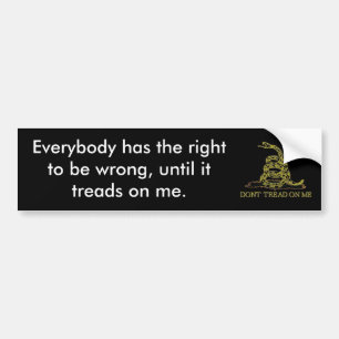 Don't tread on me - bumper 2 sticker