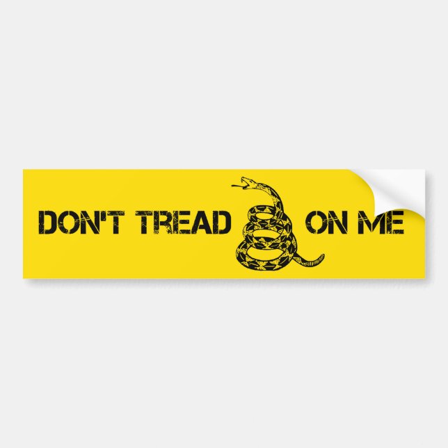 Don't Tread On Me Bumper Sticker (Front)