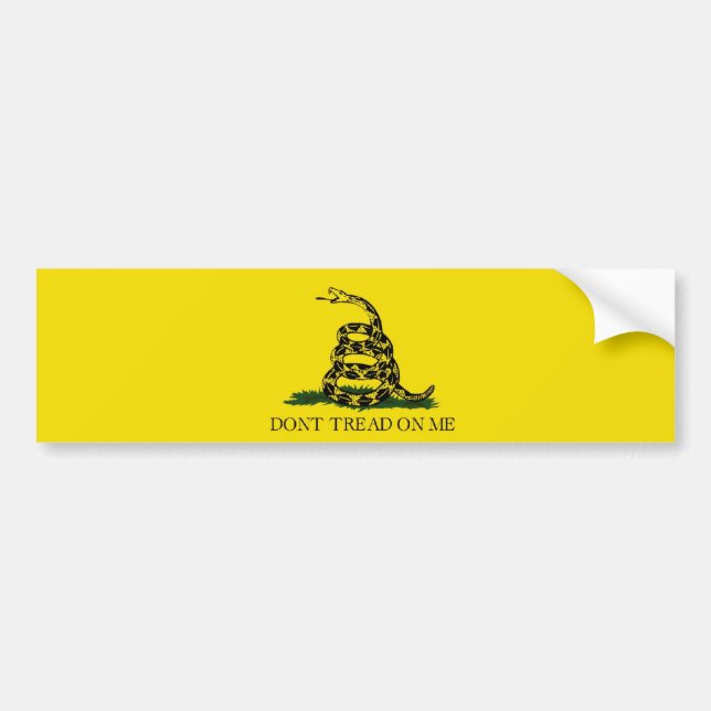 Don't Tread On Me Bumpersticker Gadsden Flag Bumper Sticker (Front)