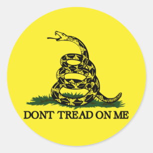 Don't tread on me classic round sticker