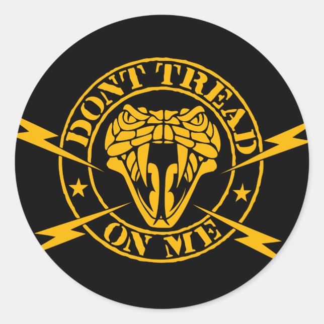 dont tread on me classic round sticker (Front)