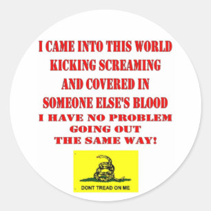 DON'T TREAD ON ME CLASSIC ROUND STICKER