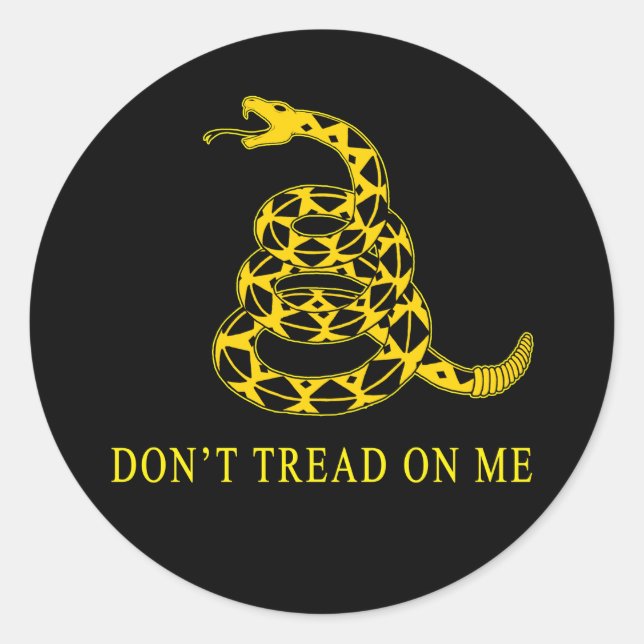 Don't Tread on Me Classic Round Sticker (Front)