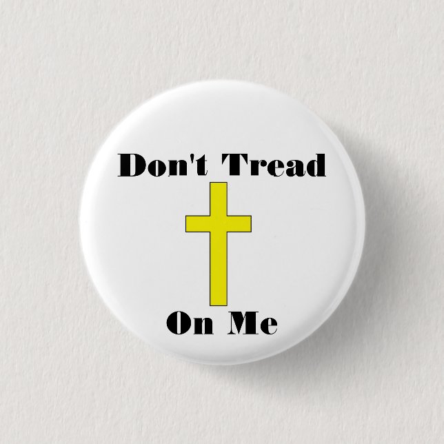 Don't Tread On Me - Cross - Religious Freedom Pin (Front)