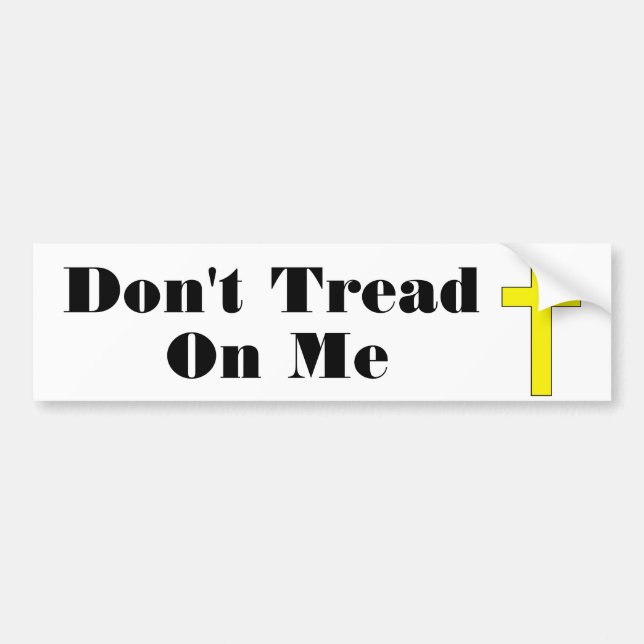 Don't Tread On Me  Cross Religious Freedom Sticker (Front)
