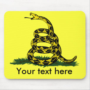 Don't tread on me cusatomizable mouse mat