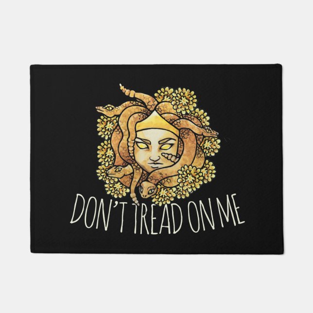 Don't tread on me Feminist Medusa Doormat (Front)