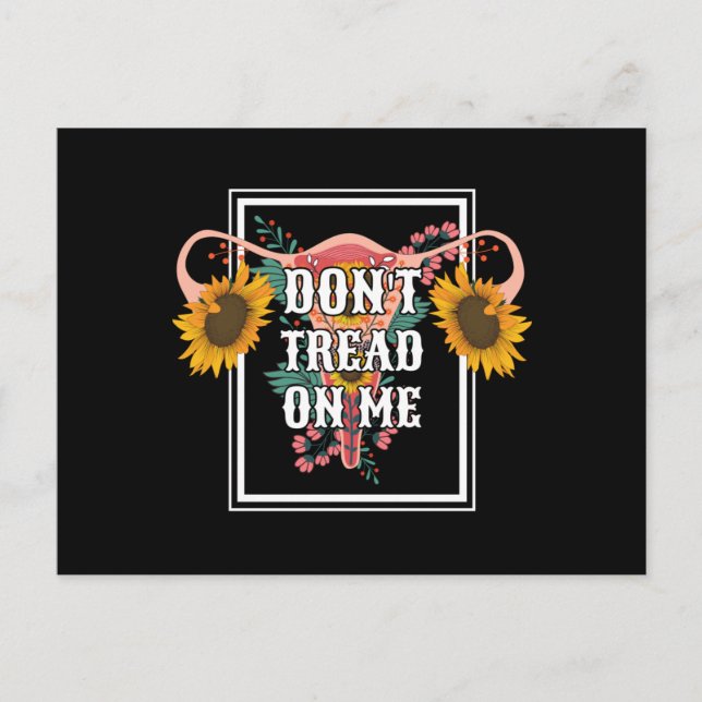 Don't Tread On Me Feminist Pro Choice Postcard (Front)
