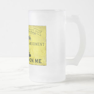 Dont Tread on Me Frosted Glass Beer Mug