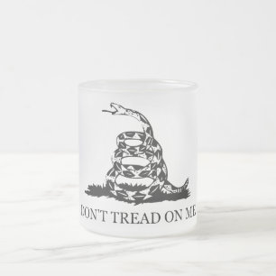 Don't Tread On Me Frosted Glass Coffee Mug