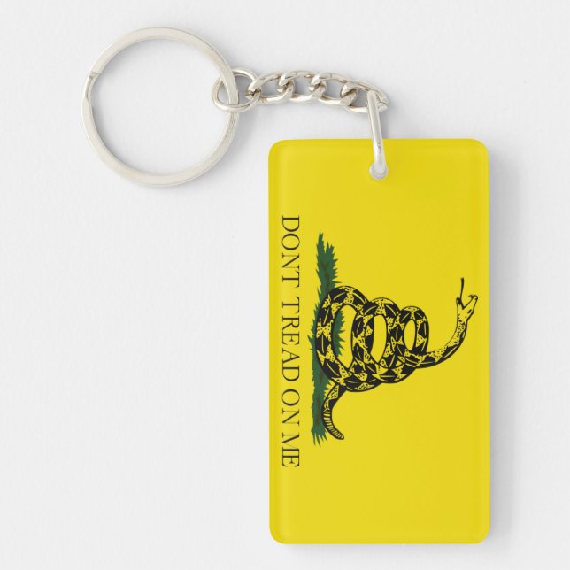 Don't Tread on Me Gadsden American Flag Key Ring (Front)