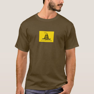 Don't tread on me Gadsden Flag BLACK YELLOW T-Shirt