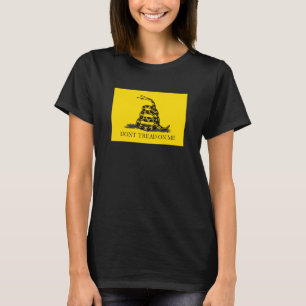 Don't tread on me Gadsden Flag BLACK YELLOW T-Shirt