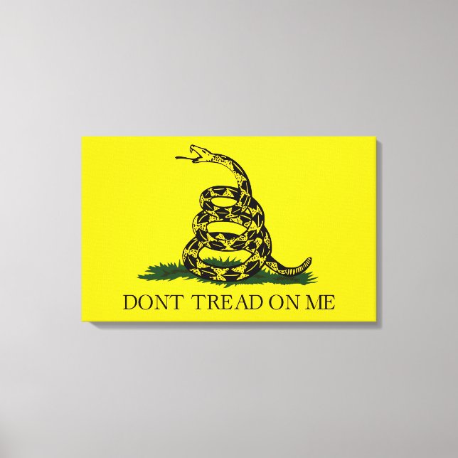 Don't Tread on Me Gadsden flag Canvas Print (Front)