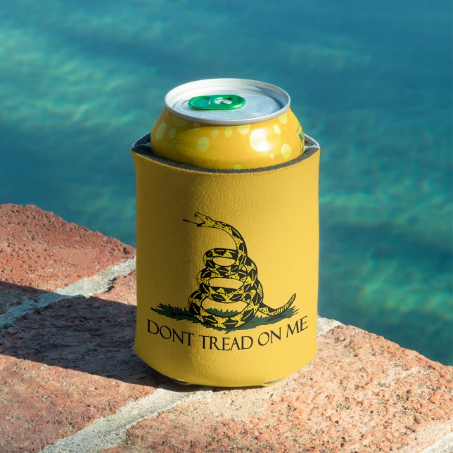 Dont Tread on Me Gadsden Flag Historical Military Can Cooler (In Situ Pool)