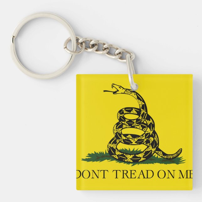 Don't Tread on Me Gadsden flag Key Ring (Front)