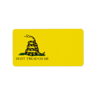 Don't Tread on Me Gadsden flag Label