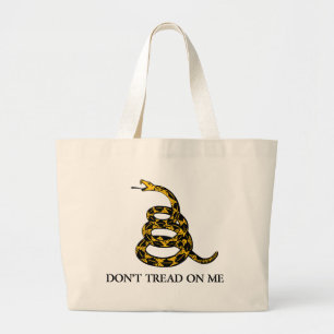 don't tread on me - gadsden flag libertarian large tote bag