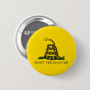 Don't tread on me Gadsden flag Libertarian Snake 6 Cm Round Badge
