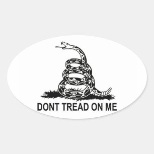 DON'T TREAD ON ME Gadsden Flag OVAL STICKER