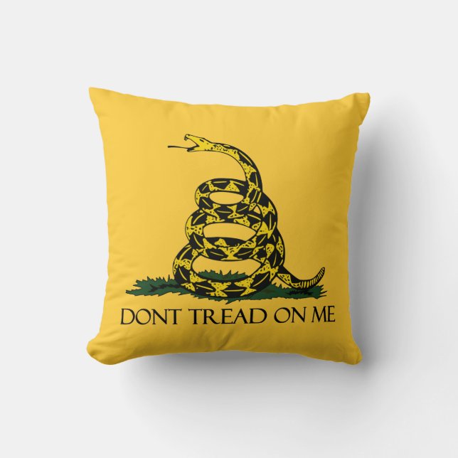 Don't Tread on Me, Gadsden Flag Patriotic History Cushion (Front)