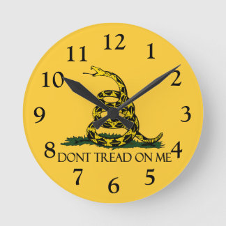 Don't Tread on Me, Gadsden Flag Patriotic History Round Clock