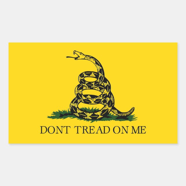 Don't Tread On Me - Gadsden Flag Rectangular Sticker (Front)