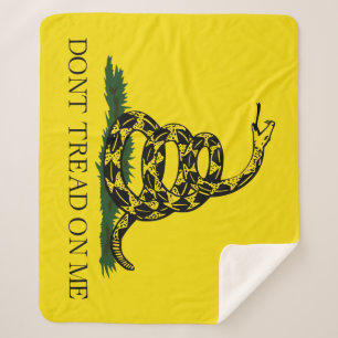 Don't Tread on Me Gadsden flag Sherpa Blanket
