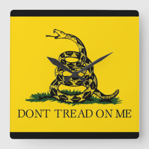 Don't Tread On Me - Gadsden Flag Square Wall Clock