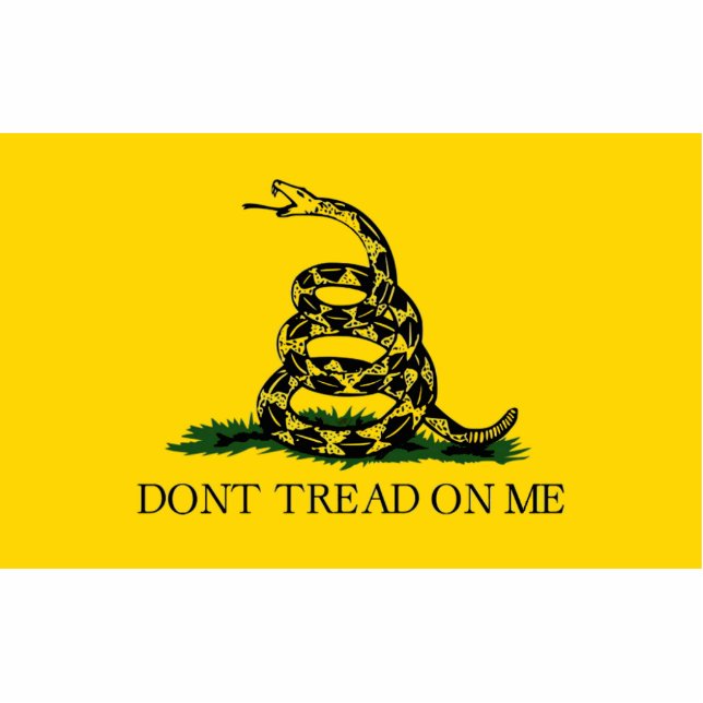 Dont Tread On Me - Gadsden Flag Standing Photo Sculpture (Front)