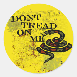 Dont Tread on Me Gadsden Flag/Symbol Classic Round Sticker