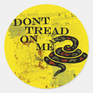 Dont Tread on Me Gadsden Flag/Symbol Classic Round Sticker
