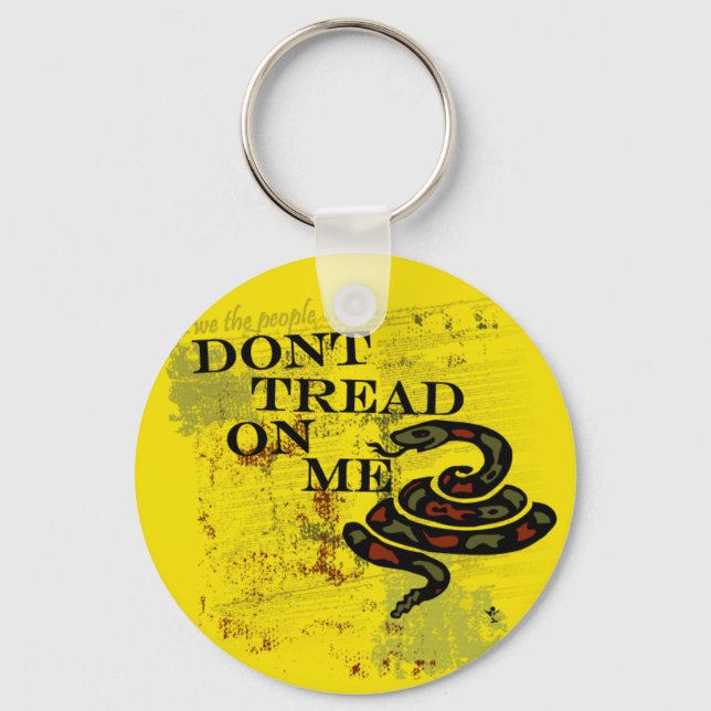 Dont Tread on Me Gadsden Flag/Symbol Key Ring (Front)