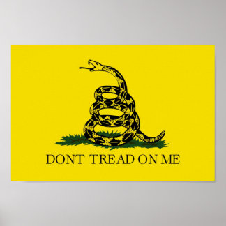 Don't Tread on Me (Gadsden Flag) Tea Party Poster