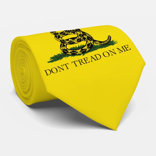 Don't Tread on Me Gadsden flag Tie (Rolled)